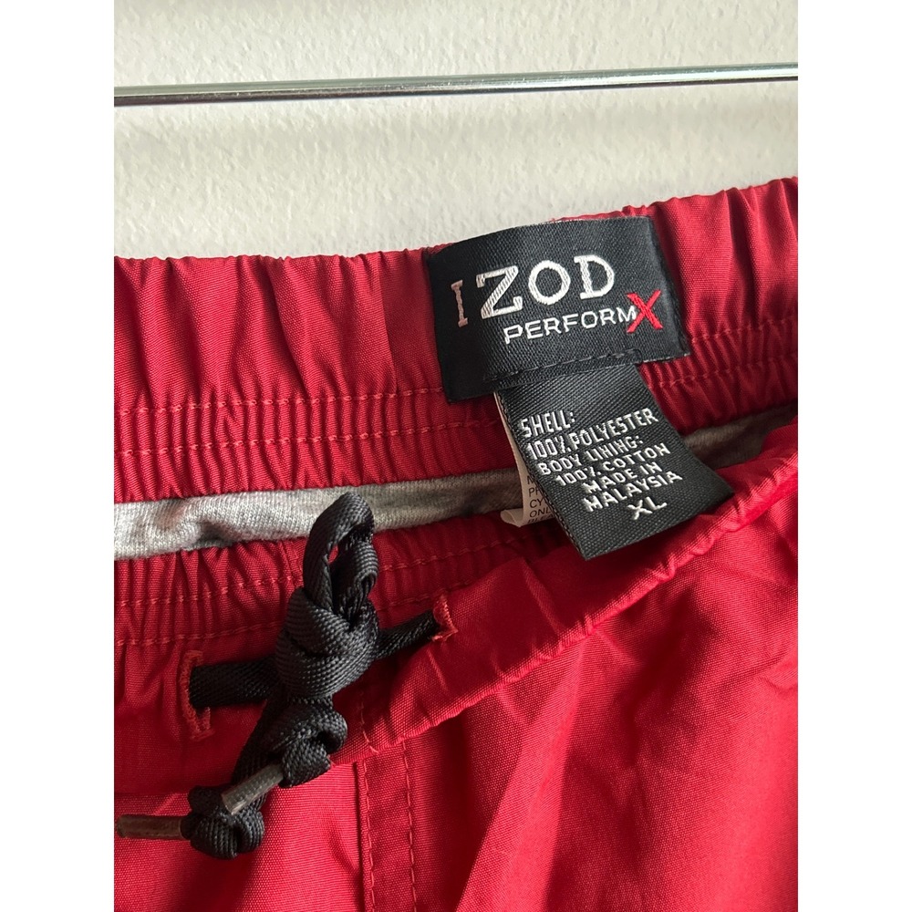 Izod Red PerformX Track Pants Mens XL - Picture 3 of 9